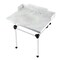 Kingston Brass 30 Carrara Marble Console Sink with Acrylic Legs, Marble WhiteOil Rubbed Bronze LMS3030MA5 - alternate 1